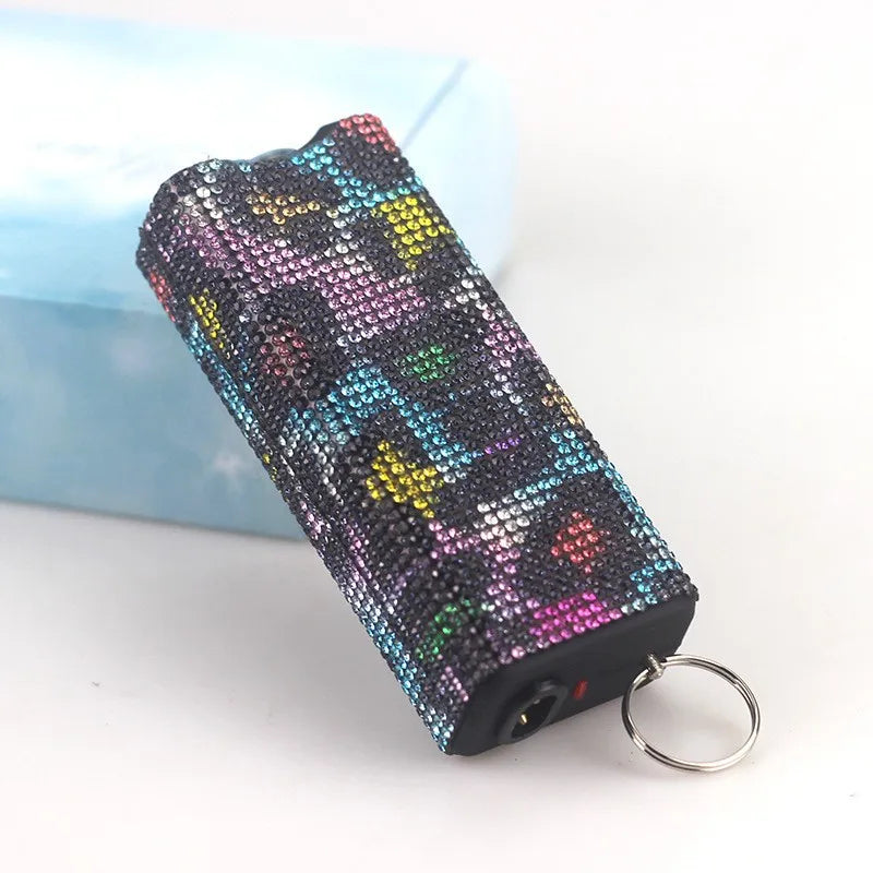 Stun Gun Bling-Jeweled Electroshocker Self Defense Keychain