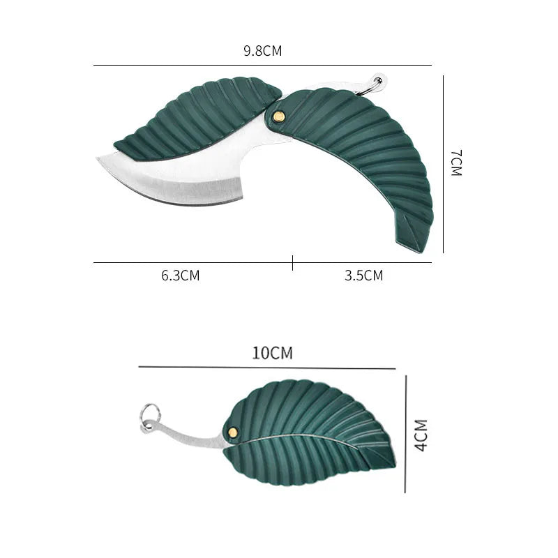 Leaf Knife with Hidden Blade Self Defense Keychain