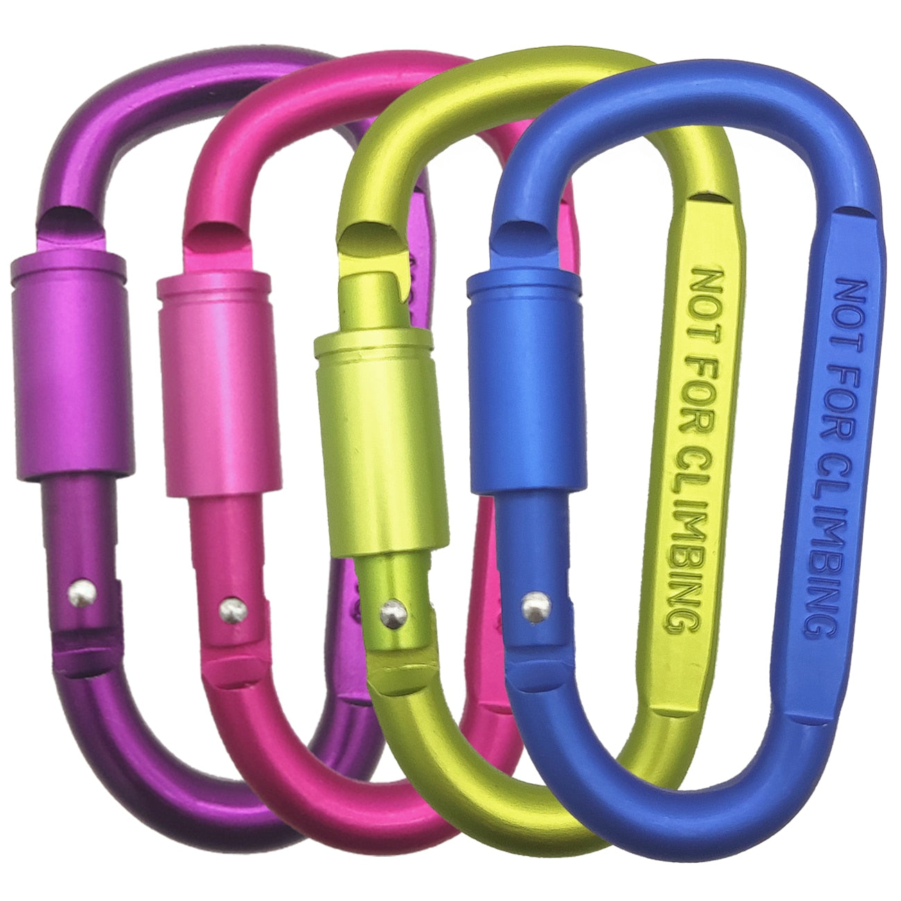 Spring-Loaded Carabiner with Twist-Locking Gate Keychain Holder