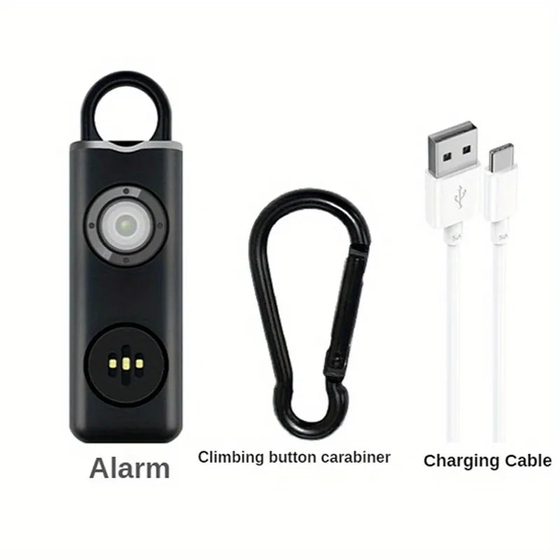 Pendant Personal Alarm + LED Emergency Light Self Defense Keychain