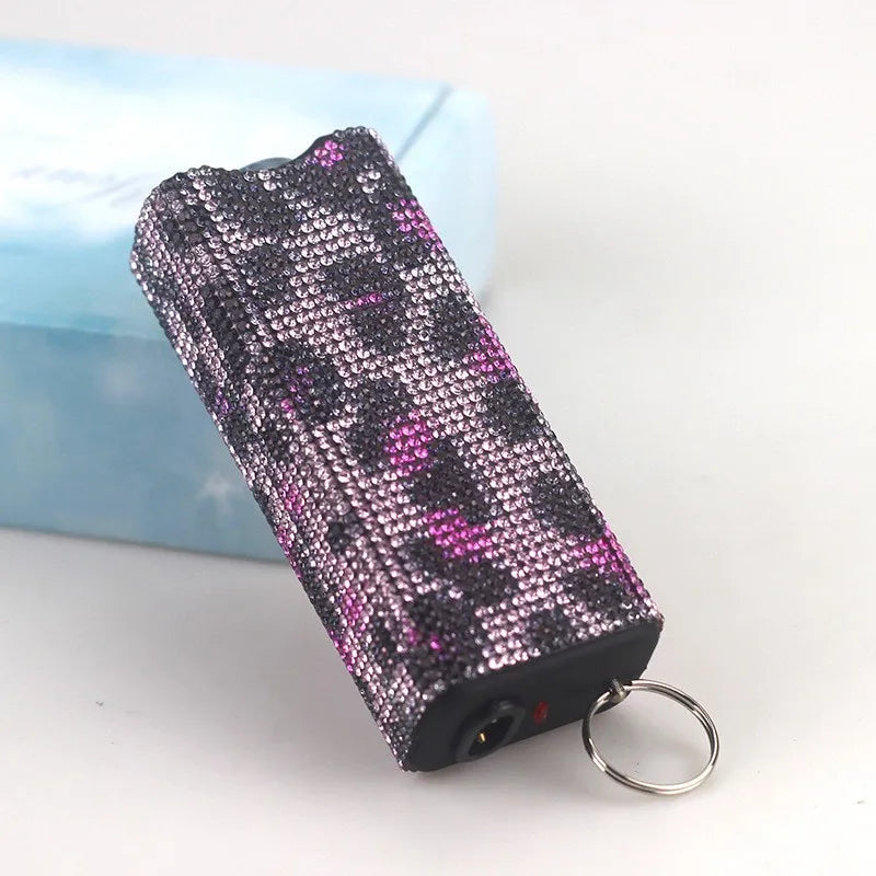 Stun Gun Bling-Jeweled Electroshocker Self Defense Keychain