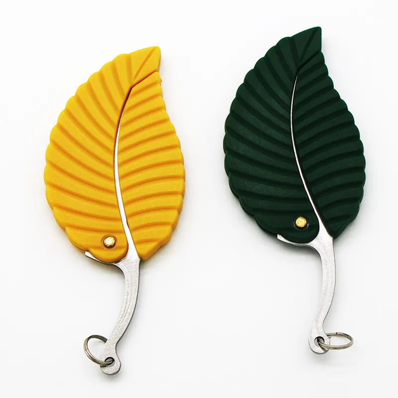 Leaf Knife with Hidden Blade Self Defense Keychain