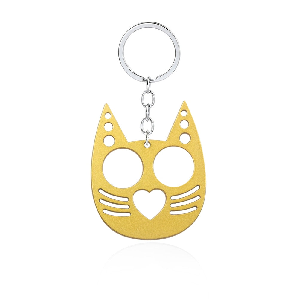 Kitty Cat Ears Self Defense Knuckles Keychain