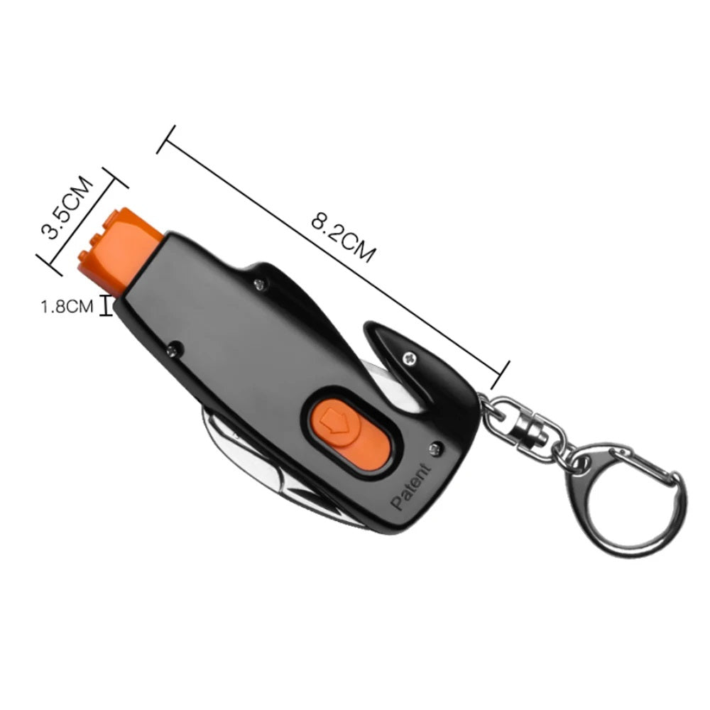 Window-Breaker Seatbelt-Cutter Multi-Tool Car Safety Keychain